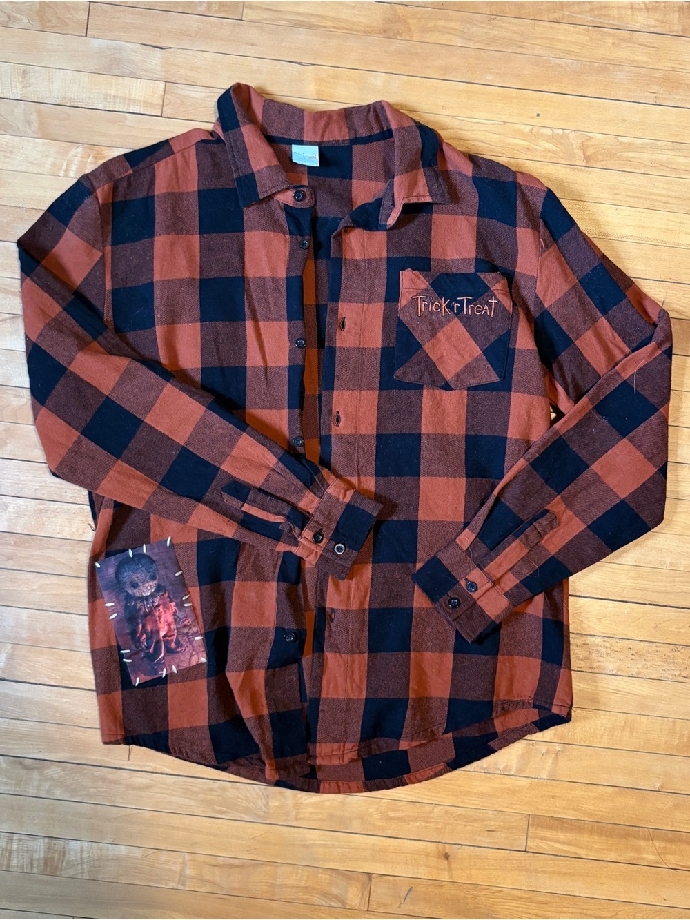Halloween Trick 'r Treat Sam Flannel Shirt Size Small